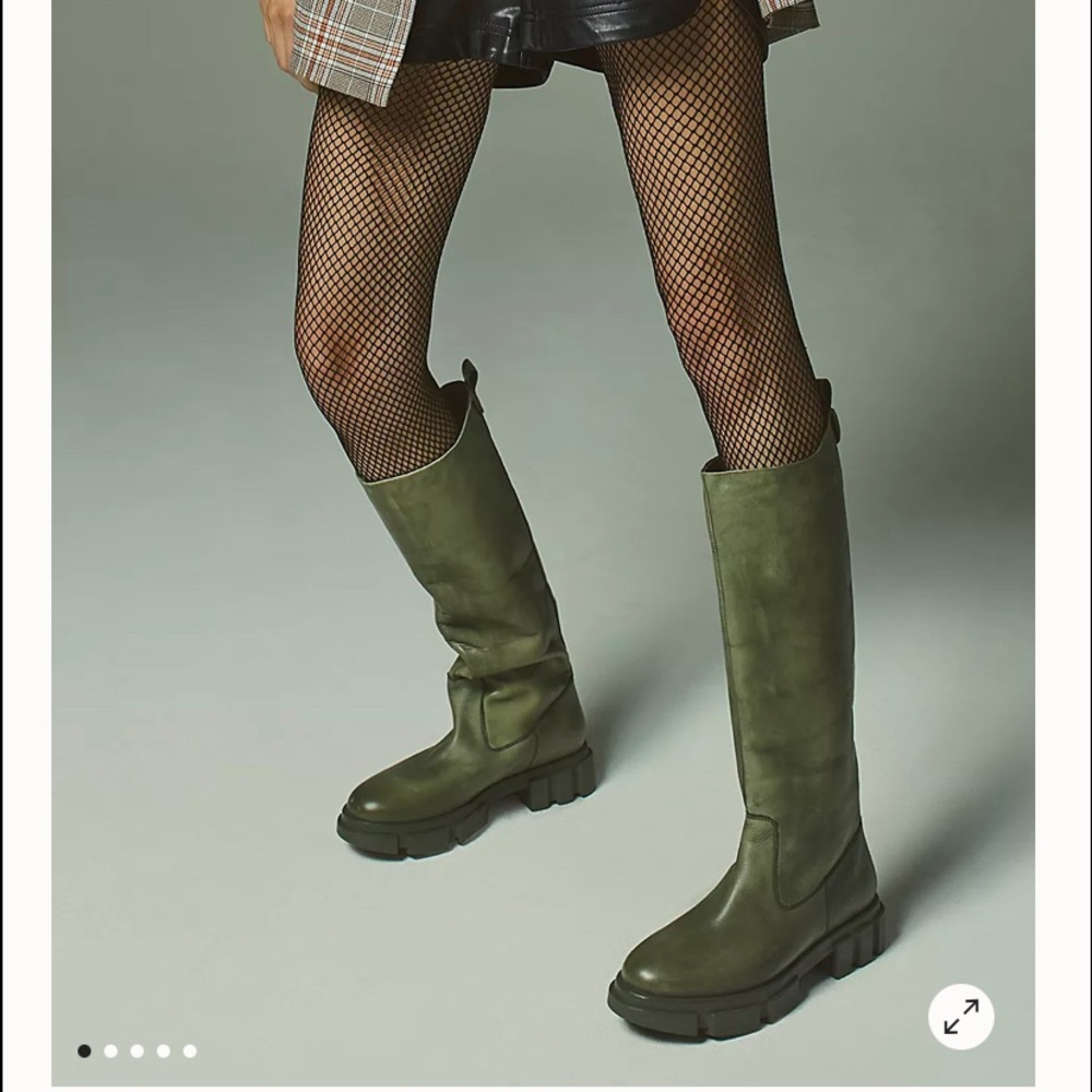 Free People Brooks Tall Boots Size 38.5 Military Moss!!BNWB $150